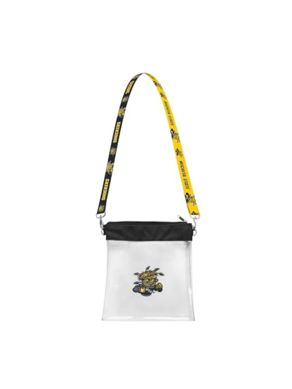 Clear PVC Stadium Approved Satchel Crossbody with 3D Logo
